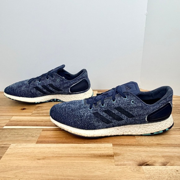 Adidas PureBoost DPR Mens Navy Blue Knit Running Shoes CG2994 Size 14 main image 4